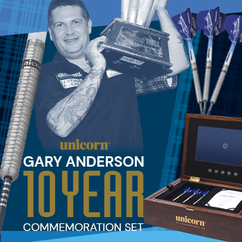Gary Anderson 10 Year Commemoration Dart